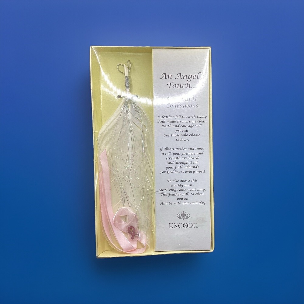 Encore An Angel's Touch Survival Is Courageous Feather Breast Cancer #E42187‎